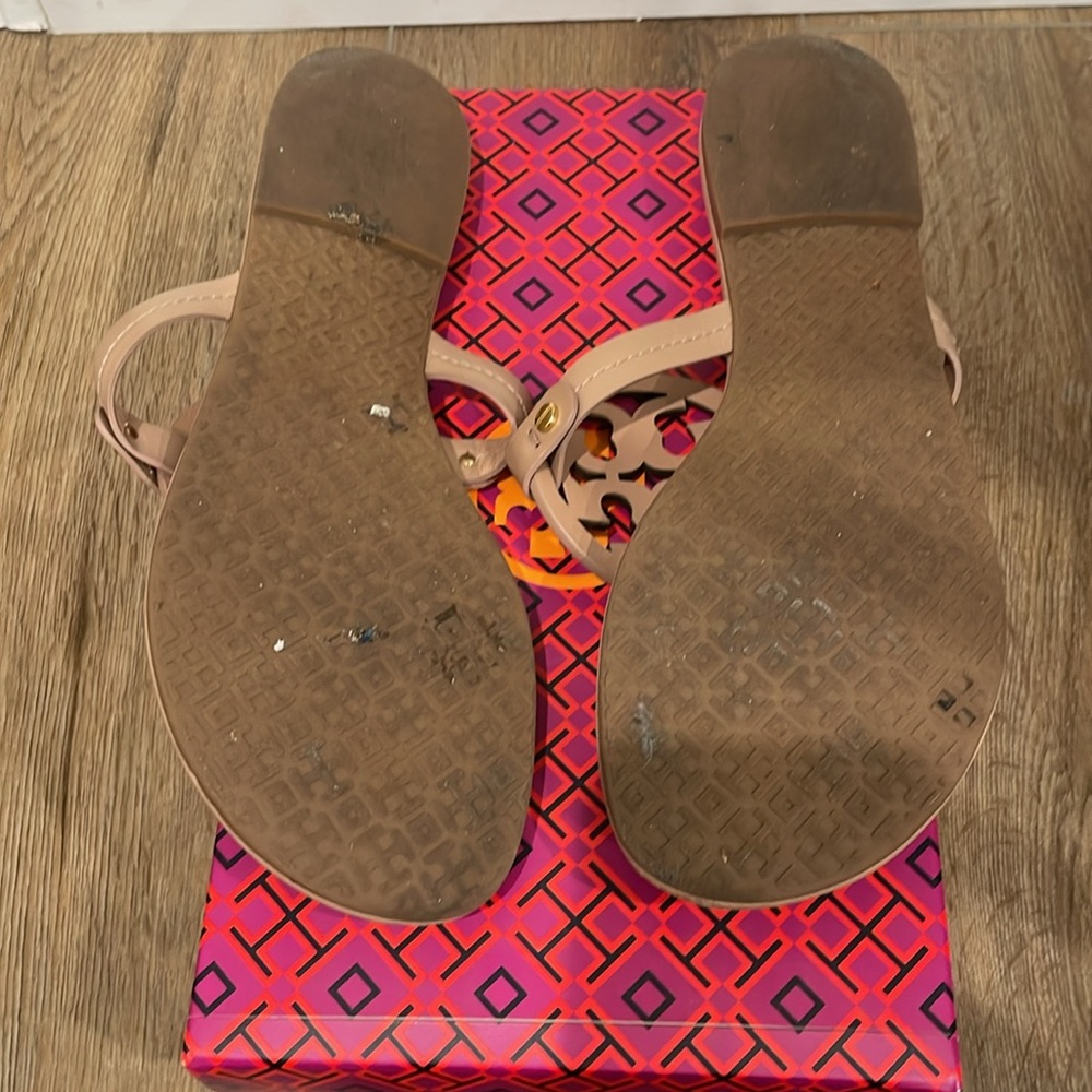 Like New Tory Burch Miller Sandals in Light Makeup.  Size 9.5 - Picture 2 of 5